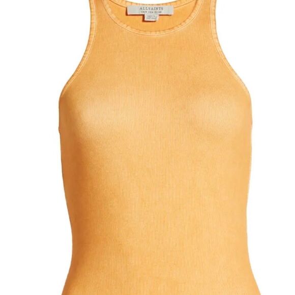 ALL Saints Bodysuit in burnt orange tangerine dyed color Size 6 Brat Summer NWT - Picture 9 of 11